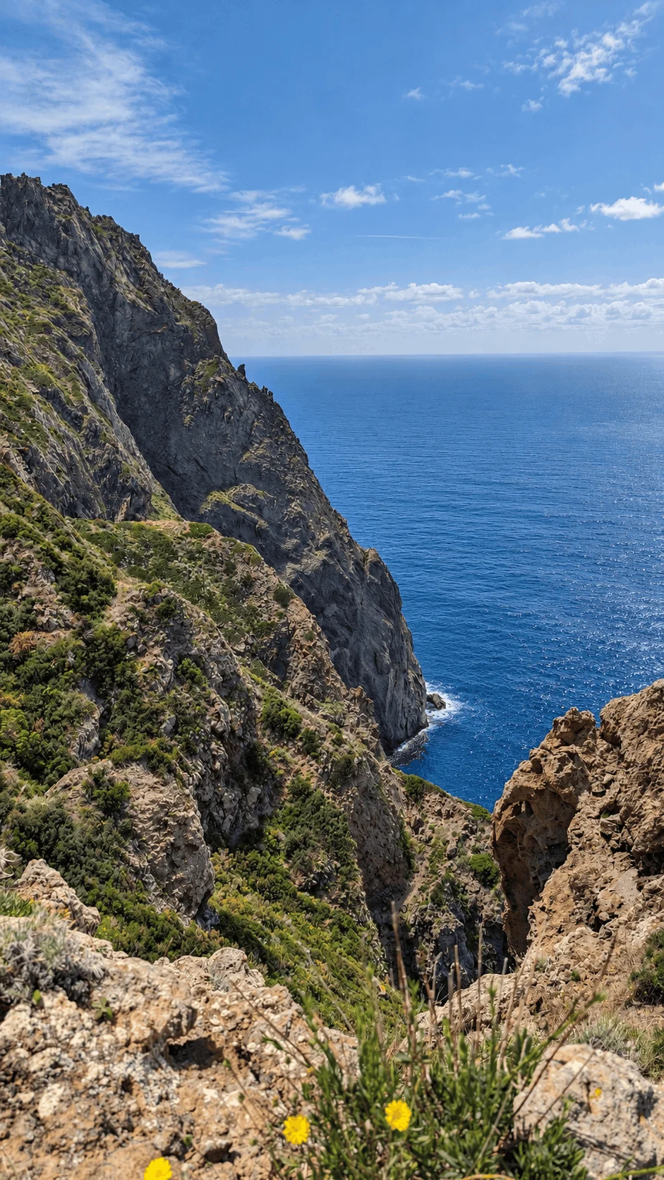 Hiking on Panarea island in the Aeolian Islands, Italy