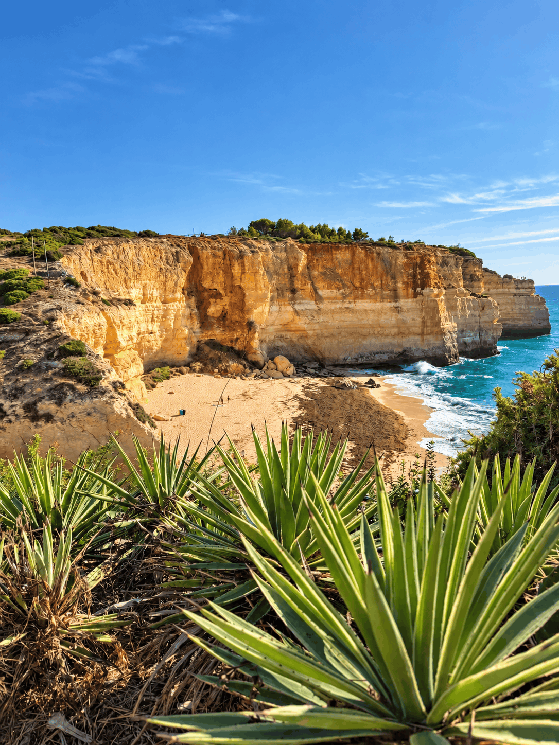 Praia de Benagil seen from the Seven Hanging Valleys trail in the Algarve