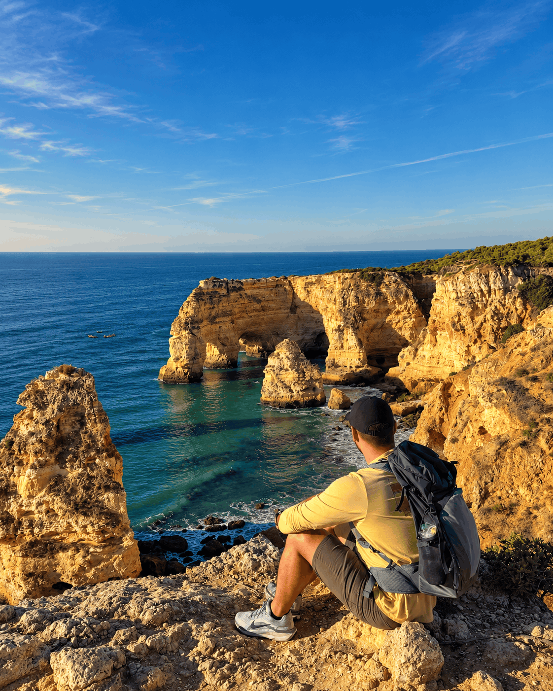 Seven Hanging Valleys trail along the cliffs of the Algarve, Portugal